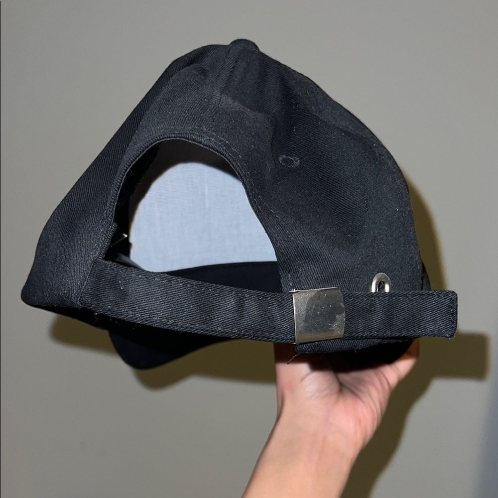 Bebe Rhinestone Embellished Black Baseball Cap - Picture 3 of 3